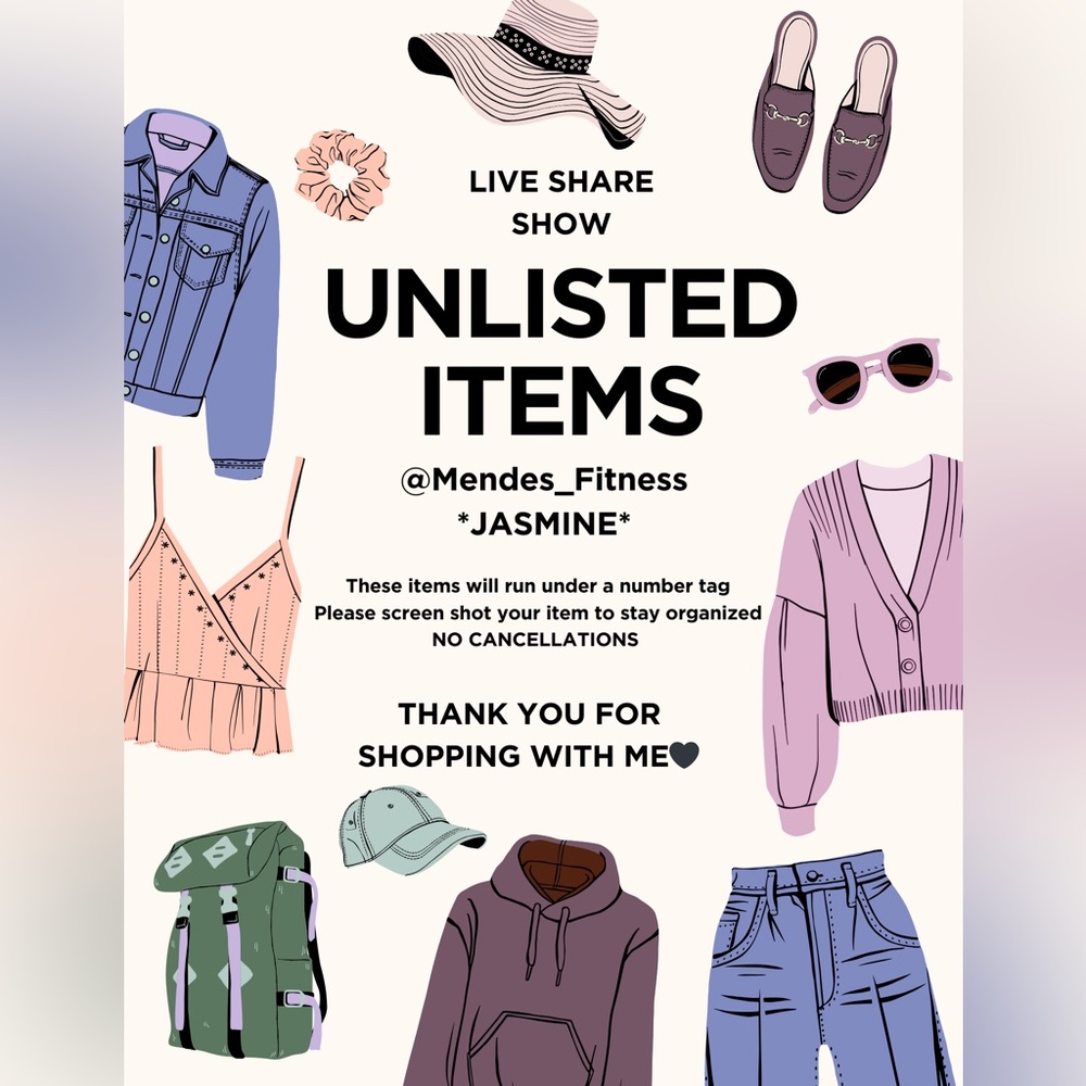 🤍 UNLISTED ITEMS FOR LIVE SHARE SHOW 🤍